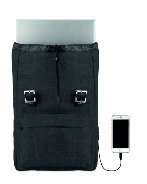 Logo trade promotional merchandise picture of: Backpack in 600D polyester