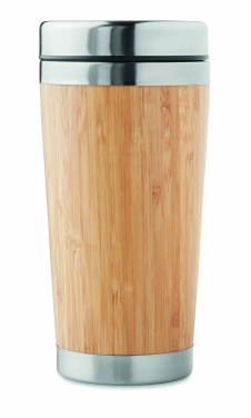 Logo trade business gift photo of: Double wall bamboo flask 430ml