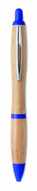 Logo trade promotional items image of: Ballpoint pen made of ABS and bamboo