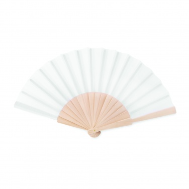 Logo trade promotional gifts picture of: Manual hand fan wood