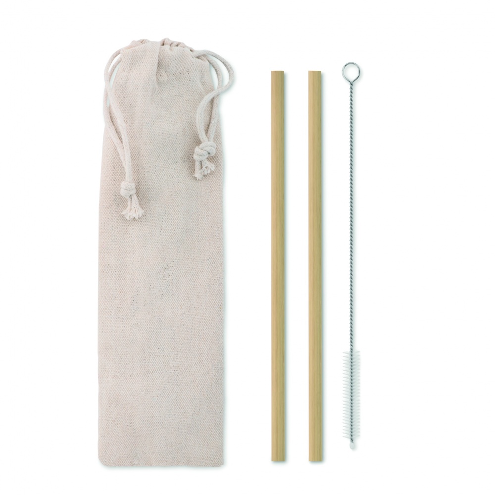 Logotrade promotional product image of: Bamboo Straw w/brush in pouch
