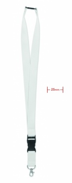 Logo trade promotional giveaway photo of: Lanyard with metal hook 25mm