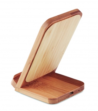 Logo trade promotional items picture of: Bamboo wireless charge stand 5W WIRESTAND