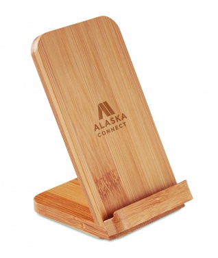 Logotrade advertising product picture of: Bamboo wireless charge stand 5W WIRESTAND