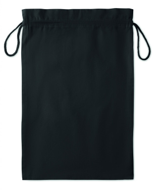 Logotrade promotional gift image of: Large Cotton draw cord bag black