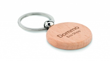Logotrade business gift image of: Round wooden key ring Saldus