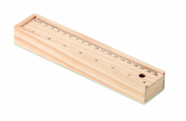 Logo trade corporate gift photo of: Stationery set in wooden box