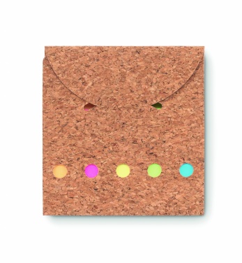 Logo trade promotional products image of: Cork sticky note memo pad