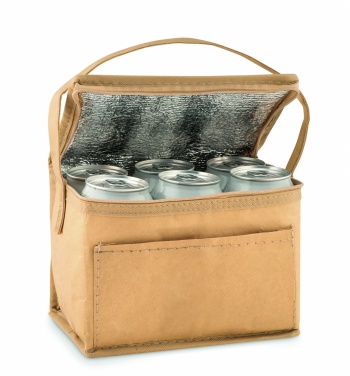 Logo trade promotional giveaway photo of: 6 can woven paper cooler bag