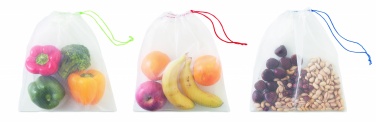 Logo trade promotional items picture of: Set of 3 RPET mesh food bags