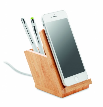 Logo trade promotional item photo of: Wireless charger pen holder 5W BAICOI