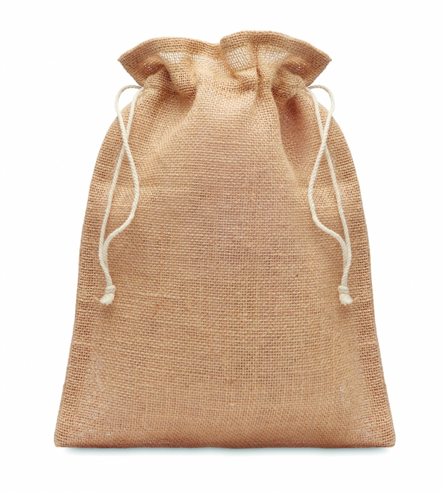 Logotrade promotional products photo of: Small jute gift bag 14 x 22 cm