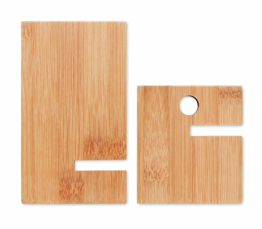 Logo trade advertising product photo of: Bamboo phone stand/ holder WHIPPY