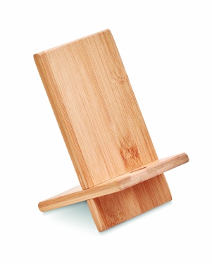 Logotrade promotional merchandise picture of: Bamboo phone stand/ holder WHIPPY