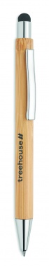 Logo trade advertising product photo of: Bamboo ballpoint pen with blue ink