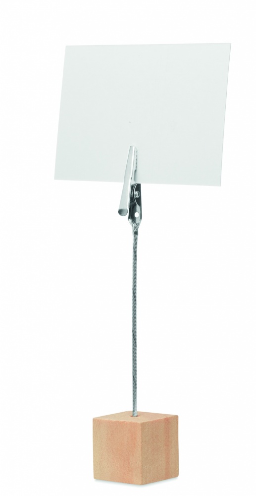 Logo trade business gift photo of: Pine wooden clip holder