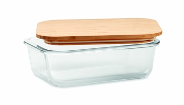 Logo trade advertising product photo of: Glass lunchbox with bamboo lid