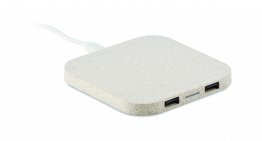 Logotrade promotional gift picture of: Hub charger wheat straw/ABS 5W