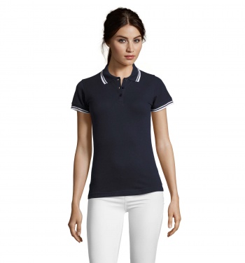 Logo trade corporate gifts image of: PASADENA women polo 200g