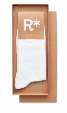 Logo trade promotional merchandise image of: Pair of socks in gift box L