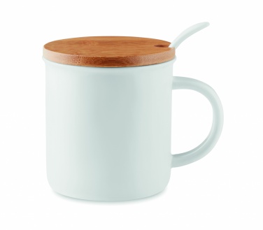 Logotrade advertising product image of: Porcelain mug with spoon