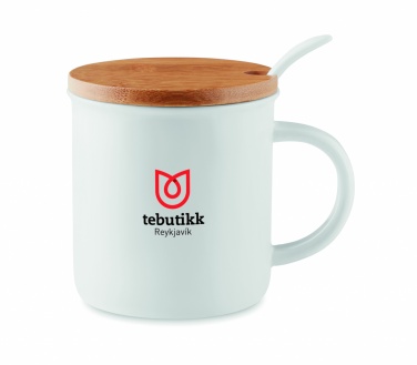 Logotrade promotional merchandise photo of: Porcelain mug with spoon