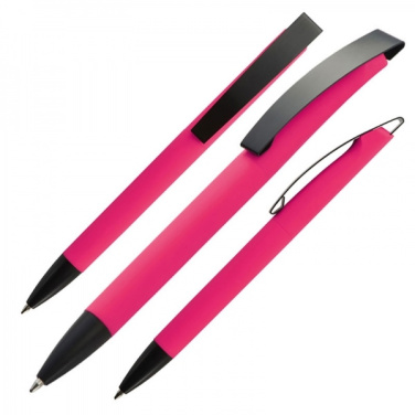 Logo trade corporate gift photo of: Metal ballpen soft touch BRESCIA