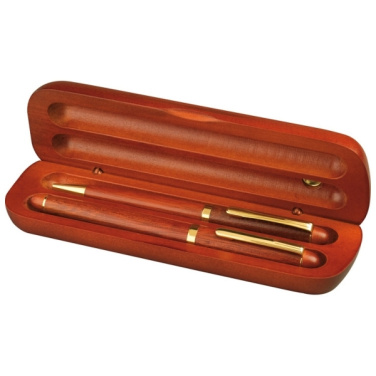 Logotrade promotional gift picture of: Rosewood writing set OXFORD