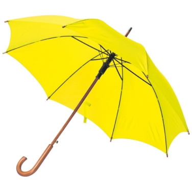 Logo trade promotional gifts picture of: Wooden automatic umbrella NANCY
