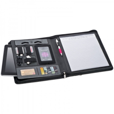 Logo trade promotional giveaways image of: A4 folder with power bank Elda