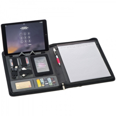 Logo trade corporate gifts image of: A4 folder with power bank Elda