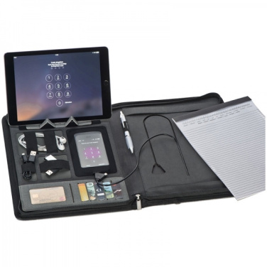 Logo trade corporate gifts picture of: A4 folder with power bank Elda