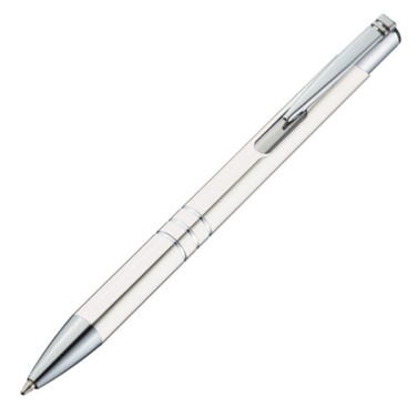 Logo trade business gifts image of: Metal ballpen ASCOT