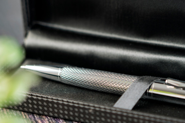 Logo trade business gift photo of: Metal ballpen CHESTER
