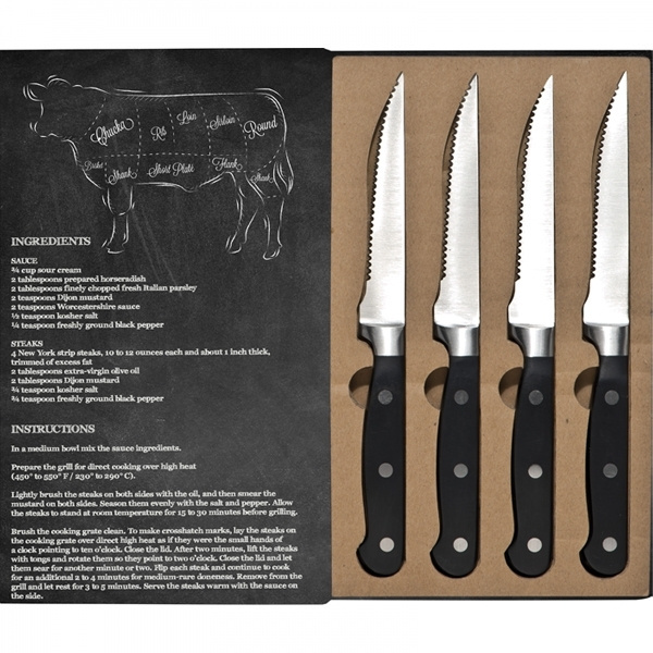 Logo trade advertising products image of: Steak knife set LONDON