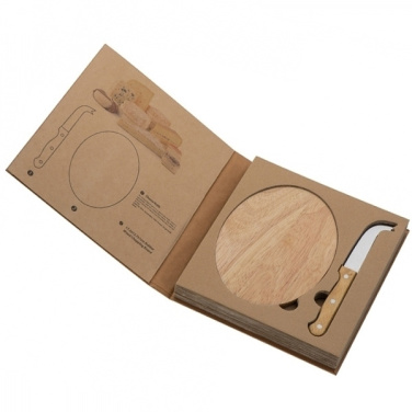 Logotrade promotional item picture of: Cheese chopping board with knife GOUDA