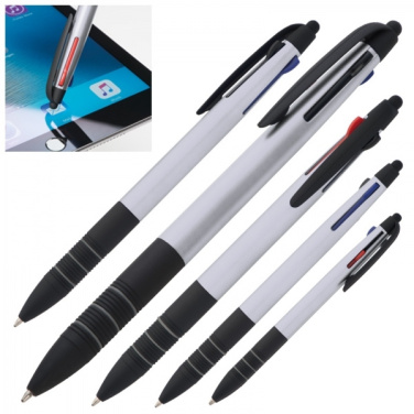 Logo trade promotional item photo of: Plastic ballpen 3in1 BOGOTA