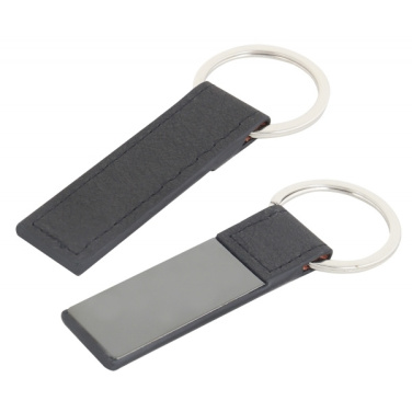 Logo trade business gifts image of: Keyring with mirror effect PENRITH