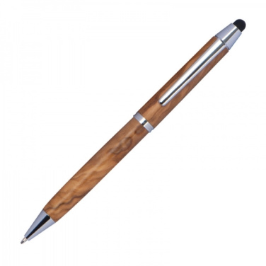 Logotrade promotional giveaway picture of: Wooden ballpen with touch function ERFURT