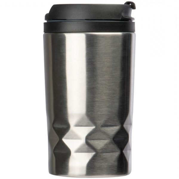 Logotrade promotional product picture of: Stainless steel mug with lid ROMA 250 ml
