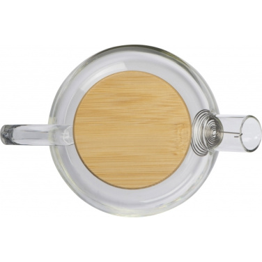 Logotrade promotional gifts photo of: Glass jug with bamboo lid FRANKFURT 1000ml