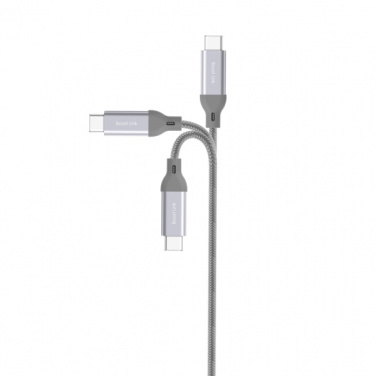 Logo trade business gift photo of: Nylon data transfer cable LK30 Type - C Quick Charge 3.0