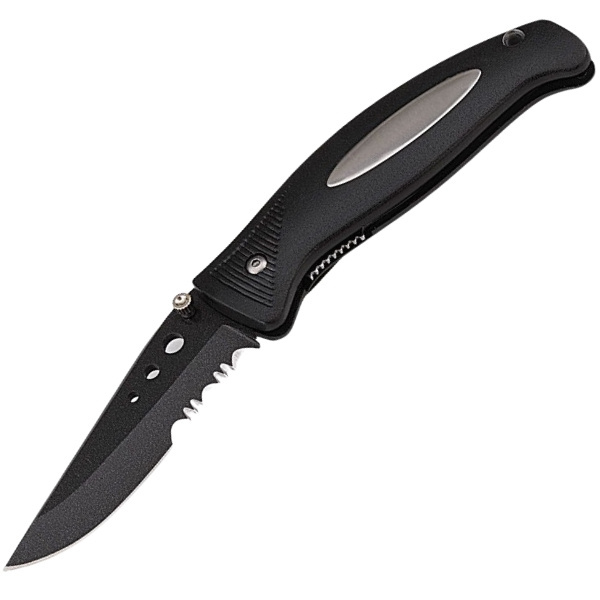 Logo trade promotional merchandise photo of: Folding knife STYX Schwarzwolf