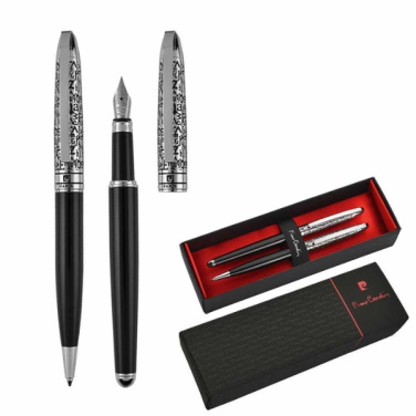Logo trade promotional product photo of: Writing set ballpoint pen & fountain pen JACQUES Pierre Cardin