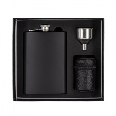 Logo trade corporate gifts image of: Hip flask MADONIE Schwarzwolf