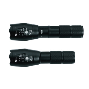 Logo trade promotional giveaway photo of: Flashlight DELGADA Schwarzwolf