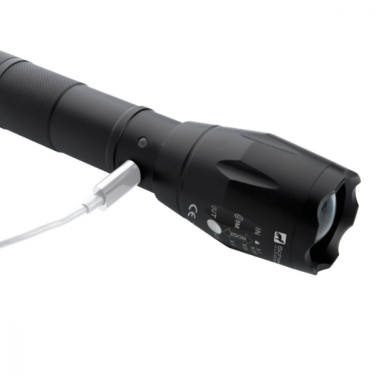 Logo trade promotional product photo of: Flashlight DELGADA Schwarzwolf
