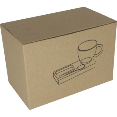 Logo trade promotional merchandise picture of: Tray with cup and spoon FORMOSA 150 ml