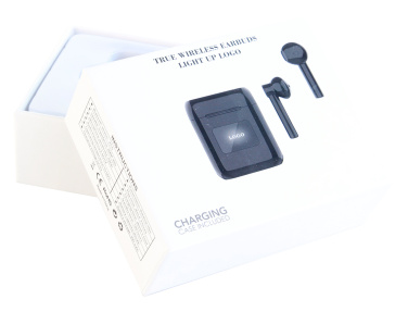 Logotrade promotional merchandise image of: Wireless earbuds with light up logo