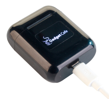 Logotrade promotional product picture of: Wireless earbuds with light up logo